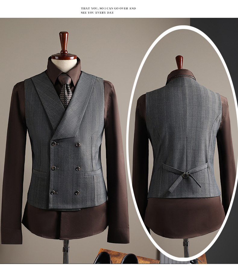 Men's Slim Fit Suit Professional Business Formal Wedding Attire_voghion.com