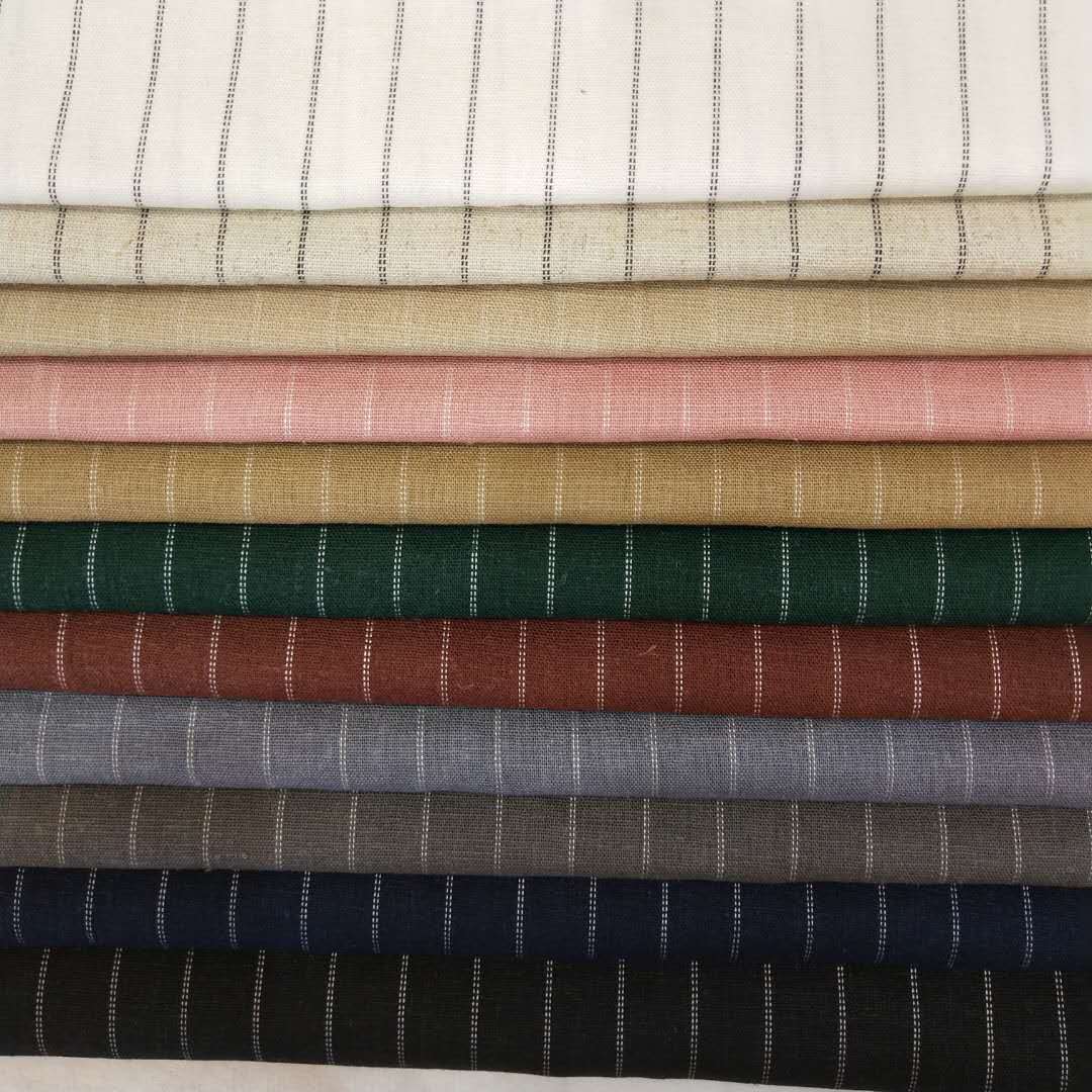 새로운 예술적인 린넨 점탄성 스트립 린넨 스트레치 원단 스트레치 린넨 바지 드레스 남성 및 여성 의류 원단