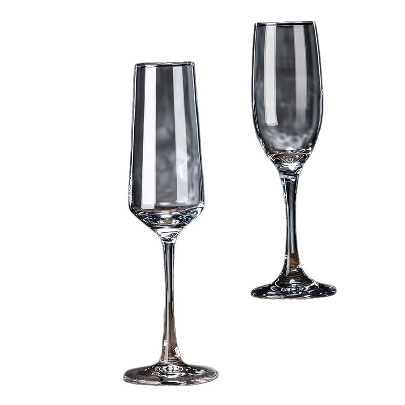 Taza de champagne de cristal francés de alto pie copas de vidrio para el hogar de alto valor de lujo un par de tazas de cóctel de alta calidad
