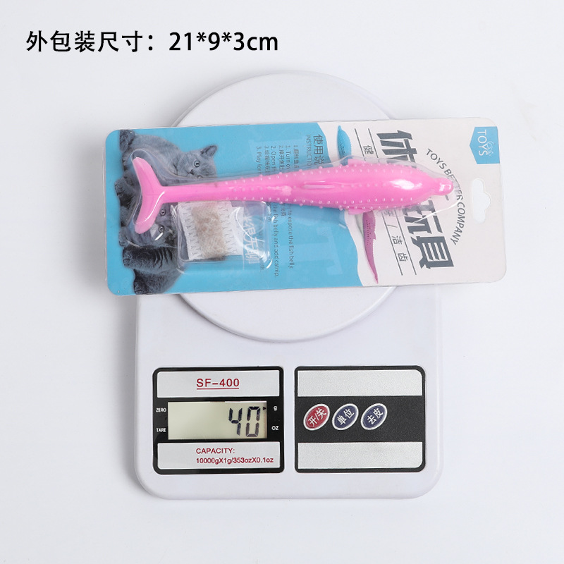 Venta caliente transfronteriza gato diente limpieza juguete menta silicona delfín juguete gato cepillo gato juguete gato teethbrush