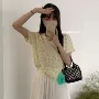 夏季新款短袖碎花针织衫