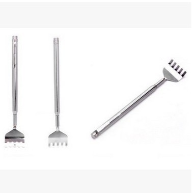 Las ventas de la fábrica de acero inoxidable rascador telescópico no piden a la gente cosquillas retráctiles y arañazos hijo filial scratcher mano