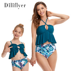 2023 new parent-child bikini European and American belly-covering split swimsuit manufacturers wholesale swimwear