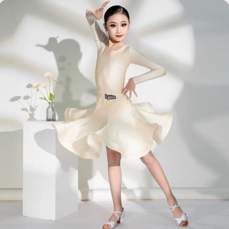 ラテンダンス服 2025 新しいハイエンドプロフェッショナル規制服スプリットラテンダンス標準競技服ダンス女の子|undefined