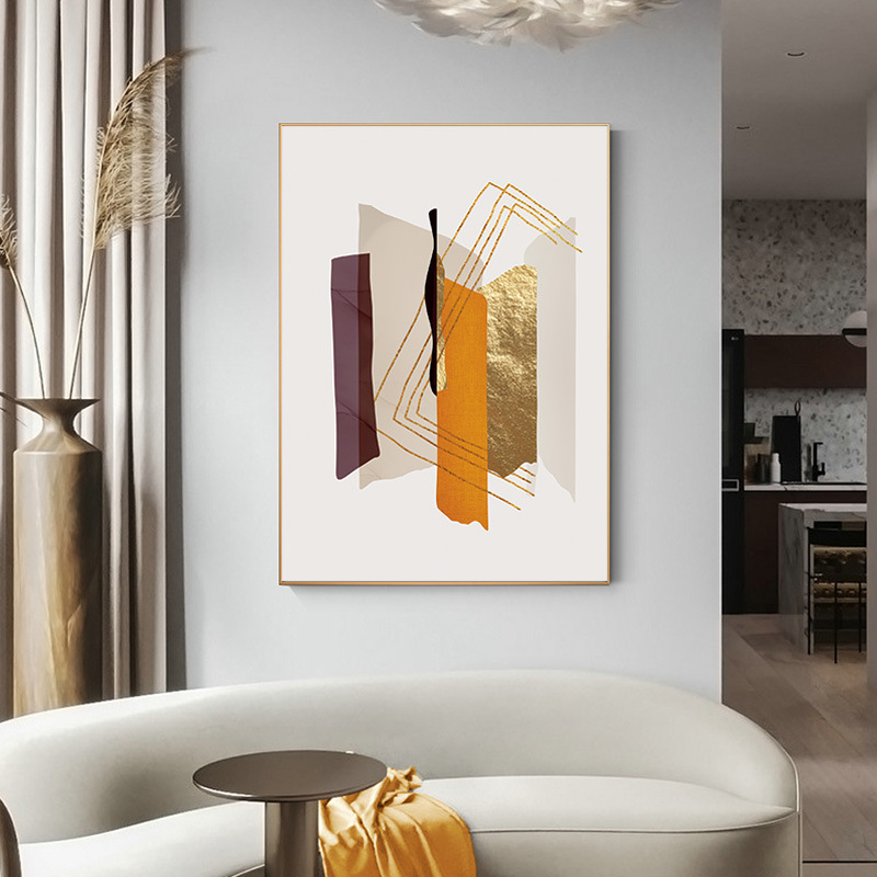 Modern living room light luxury atmosphere simple hanging painting…