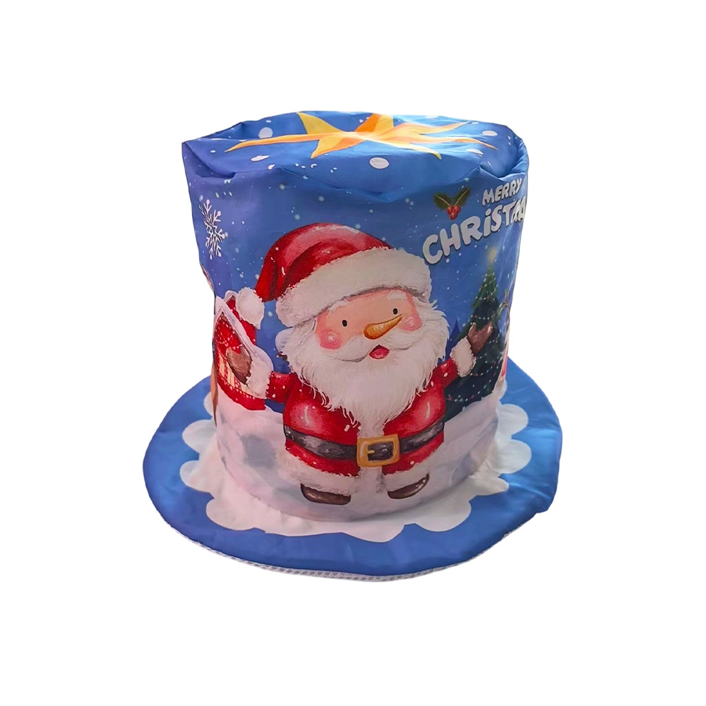 Nuevo sombrero de Navidad transfronterizo de EE.UU. Tío Sam sombrero navideño accesorios de decoración de dibujos animados para niños sombrero alto sombrero superior image 16