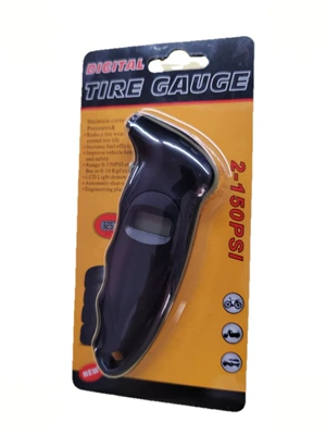 Measuring Car Tire Pressure Mini | Air pressure gauge/tire pressure gauge - black-card-installation-with-battery