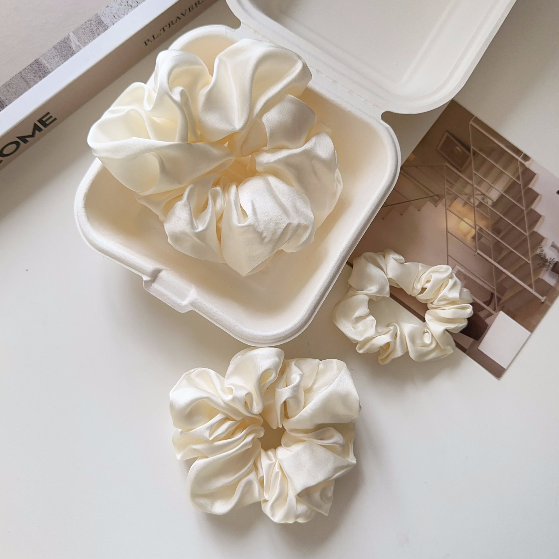 8g Weight Hair Tie Hair Accessories Type 1 Piece Quantity Holiday, Daily Occasion Solid Color Pattern Women's Gender Simple Style, Classic Style Style Women's Simple Style Classic Style Solid Color Cloth Hair Tie 12