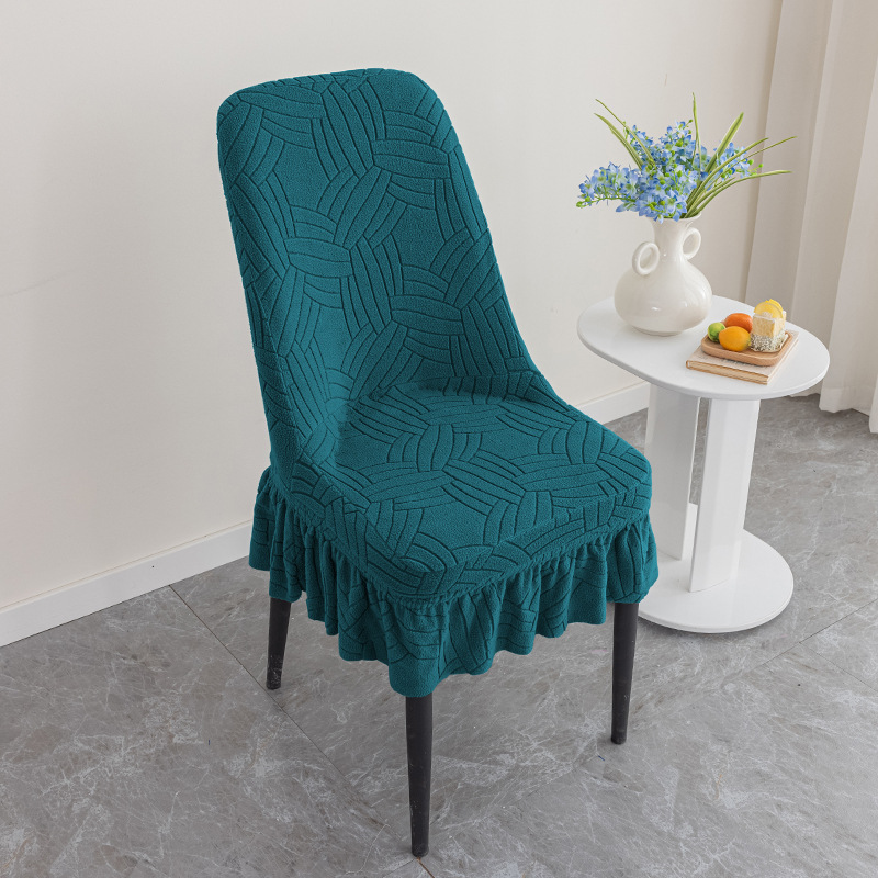 cubierta de silla jacquard gruesa cubierta de silla de lana de maíz elástica cubierta de silla de arco de restaurante cubierta de silla doméstica a prueba de polvo y desgaste