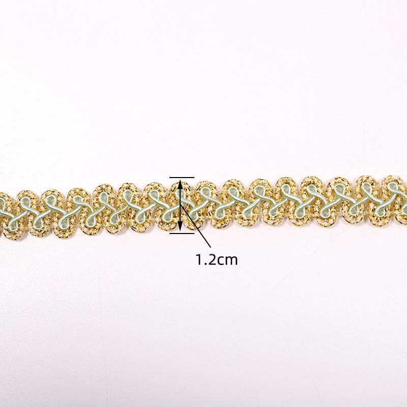 Spot 1.2cm color oro y plata accesorios de encaje accesorios de ropa 32 colores ciempiés borde de espigan encaje