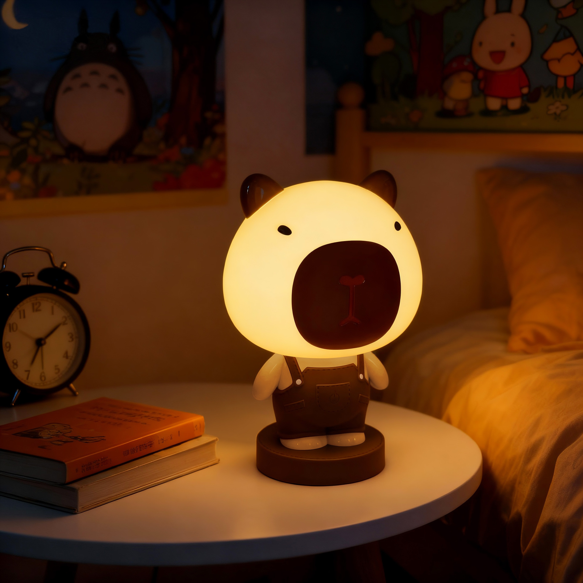 Cute capibara recarga lámpara nocturna dormitorio sueño bebé lactancia creativa regalo de cumpleaños para una amiga