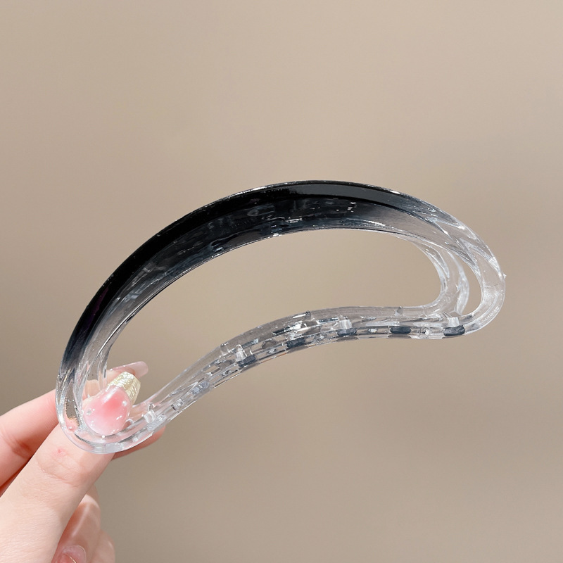 Clip de agarre de color café de Maillard, gran cantidad de cabello de alta calidad, clip grande, elegante, simple coreano, sin dañar el cabello, clip de tiburón, mujer