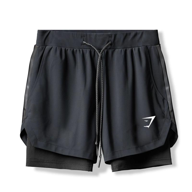 GYMSHARK健身短裤男士夏季跑步运动双层弹力速干短裤外贸跨境批发|undefined
