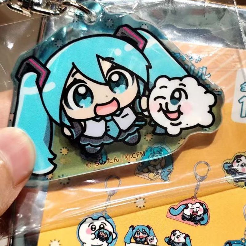 Chimi Egg Hatsune Miku Collaboration Keychain Pendant Super Cute Anime Acrylic Pendant for Students Chimi Egg Hatsune Miku Collaboration Keychain Pendant Super Cute Anime Acrylic Pendant for Students