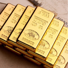 超薄金磚金條打火機創意金塊充氣個性火石砂輪明火珠寶金店禮品