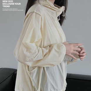 summer upf50➕Women's Breathable Loose Thin Nylon Sunscreen Coat Outdoor Casual Sunscreen Clothing