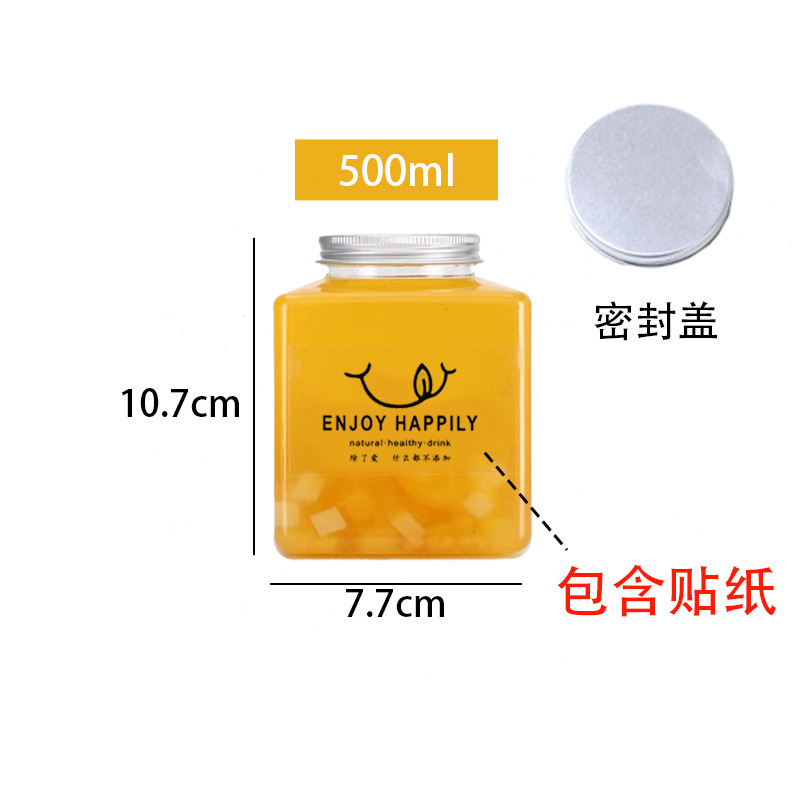 Venta directa de botellas transparentes para té con leche, vasos desechables de plástico PET en forma de U, aptos para alimentos, para llevar, para jugo y té con leche.