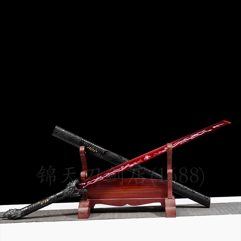 唐横刀宝刀一体锰钢龙泉刀剑户外防身冷兵器车载镇宅绣春刀未开刃