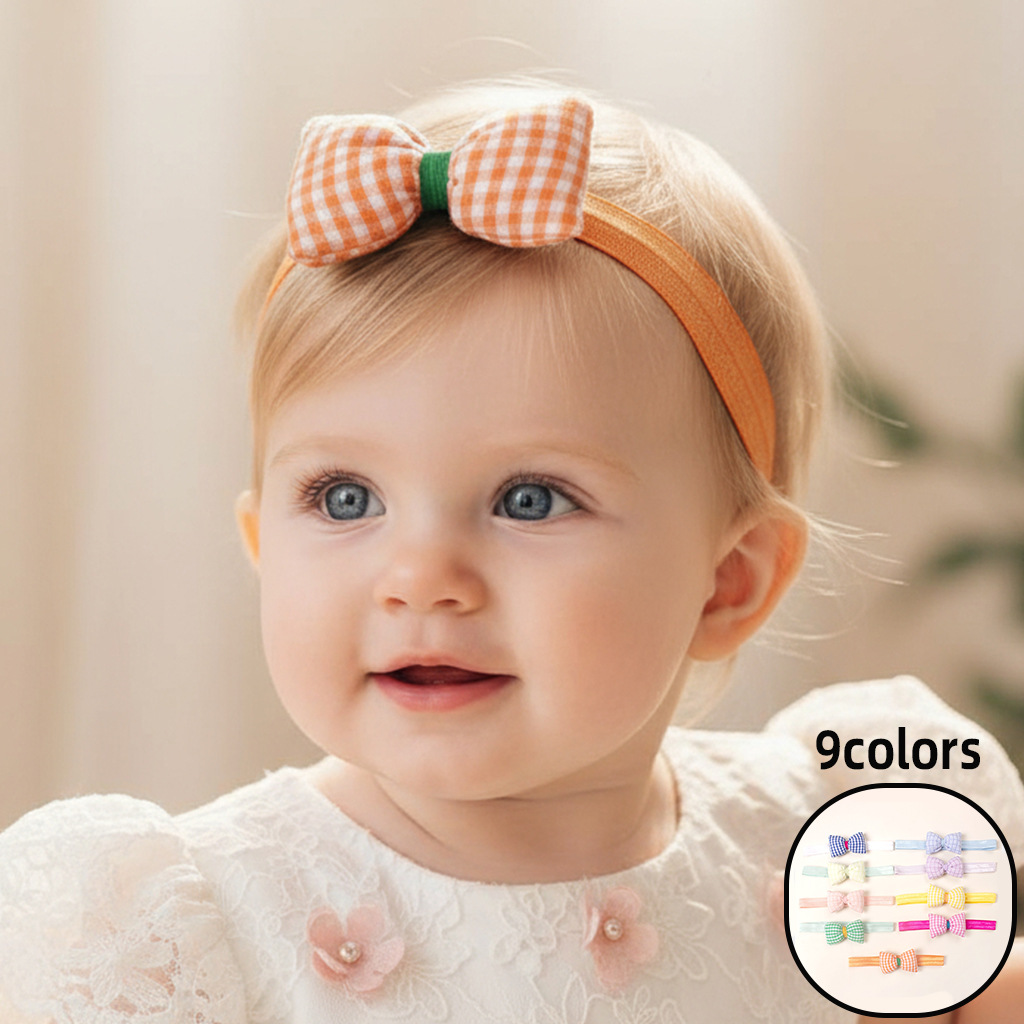 歐美夏季新款寶寶兒童發飾素色寶寶可愛發帶頭巾寬邊發帶嬰兒用品