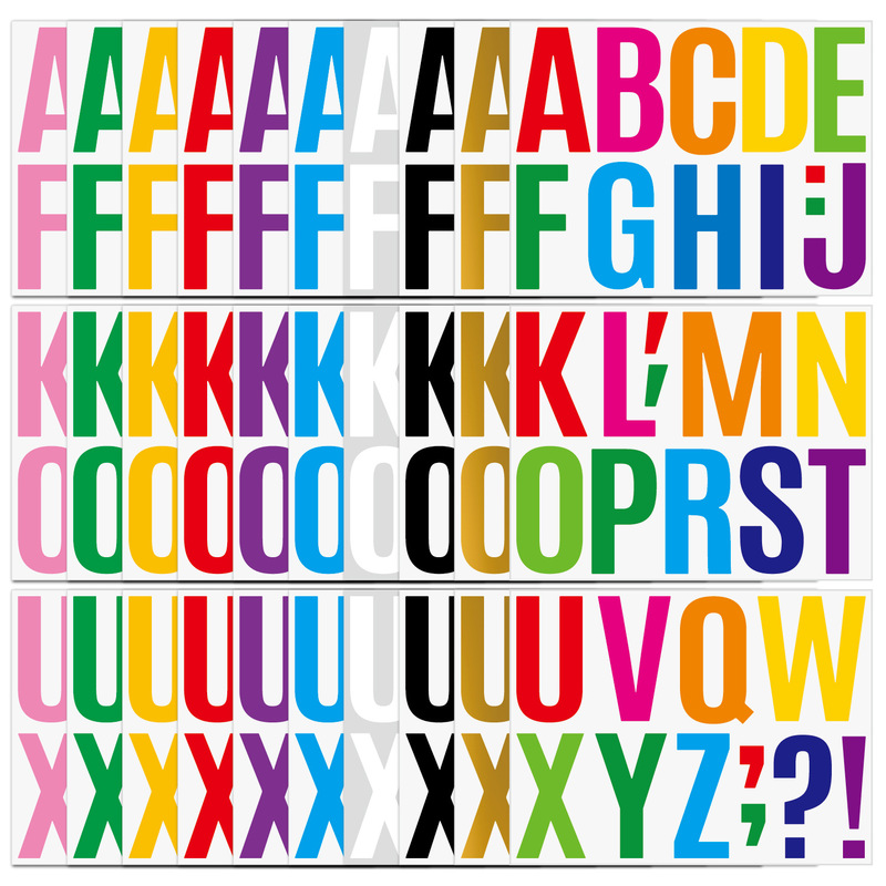 4inch Letter Stickers Large Car Wall Stickers Exhibition School Kindergarten Decoration DIY Large Size Letter Stickers