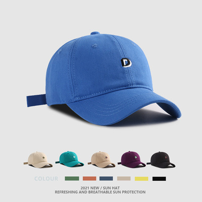 夏季帽子女韩版刺绣字母骑车防晒帽旅游出行度假棒球帽遮阳帽男潮|ru