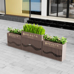 户外铁艺花箱组合园林锈钢花坛售楼部花箱防腐花池室外花槽