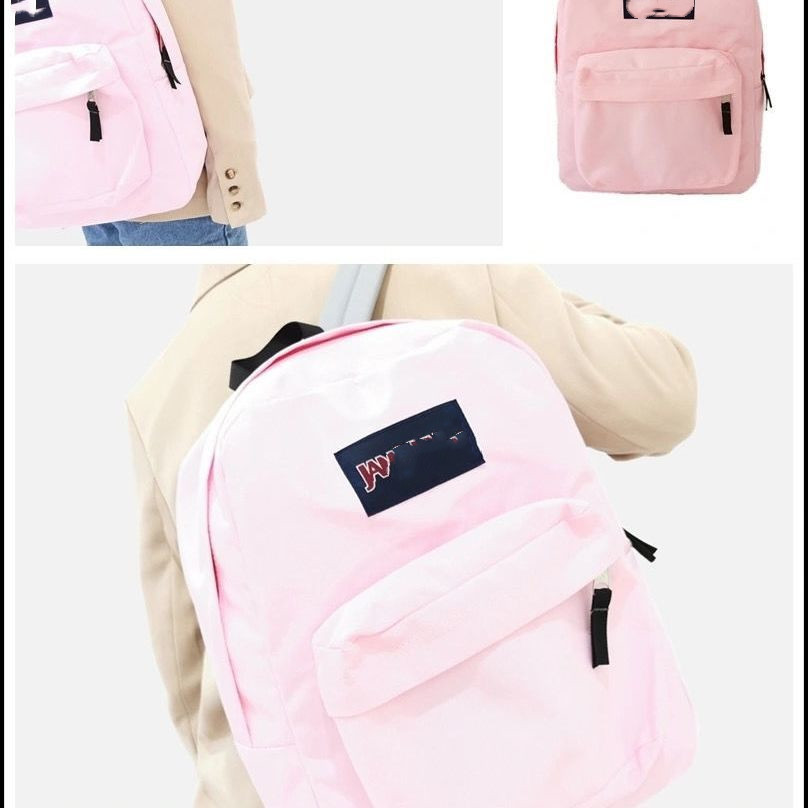 Jess nueva mochila de lona transfronteriza de gran capacidad Escuela Secundaria campus simple pareja mochila