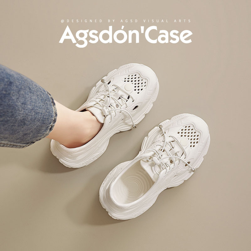 Augustion Daddy Sandalias deportivas para mujer 2025 nueva moda de verano EVA zapatos deportivos ligeros con agujeros de ocio