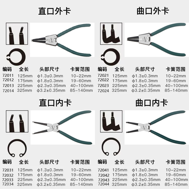 世达卡簧钳钳子卡王内外两用弹簧扩张挡圈张力卡扣|undefined