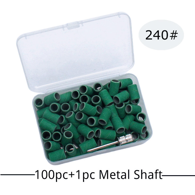 Color manicura molienda cabeza púrpura anillo de arena manicura anillo de arena máquina de pulir dedicado 100 unids/caja