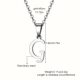 Cross-border explosion letter necklace new fashion simple commuter stainless steel pendant 26 letter necklace women