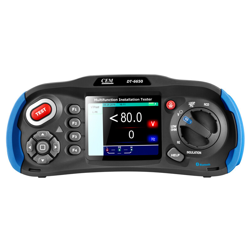 CEM华盛昌DT-6650电阻测试仪接地电阻绝缘电阻测试仪电压测试仪