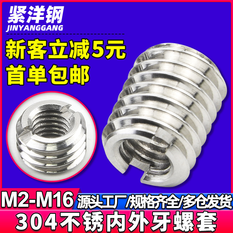 304ステンレス内外歯ナット一字溝変換ナットスクリューねじねじねじカバー卸売りm3/m4|undefined