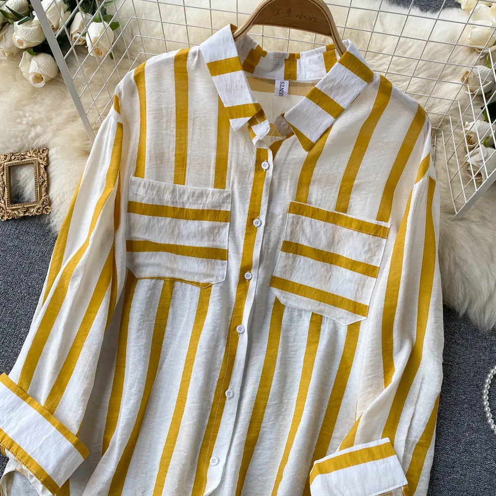 Women's Blouse Long Sleeve Blouses Casual Stripe display picture 6