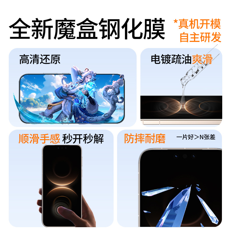 Aplicable para Huawei mate80 película de templado galvanizado anti-peep, serigrafía anti-caída mate80promax película de templado de almacén libre de polvo