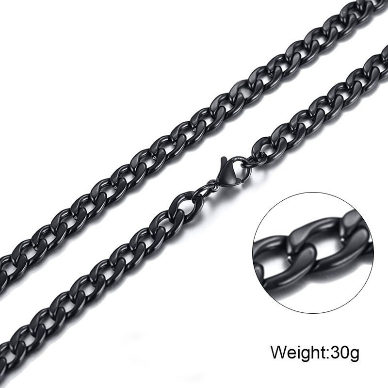 Simple Style Streetwear Geometric Titanium Steel Plating Unisex Necklace Men Necklace Sets display picture 7