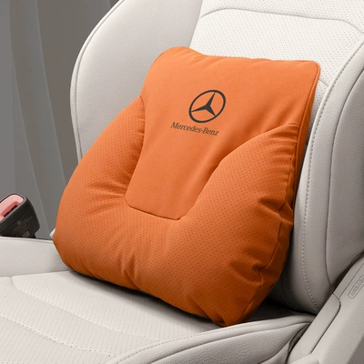 Headrest — Car Interior Decoration Supplies - horn-model-ideal-orange-mercedes-benz-lumbar-support-set
