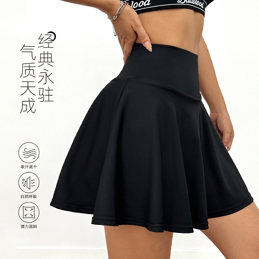 New Yoga Sports Short Skirt, Outdoor Golf Tennis Anti-Exposure Alo Tennis Skirt, Casual Versatile Sports Skirt