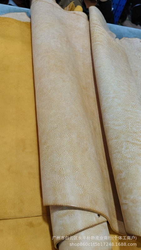 雾蜡摔纹植鞣革树膏皮头层牛皮手工皮料|undefined