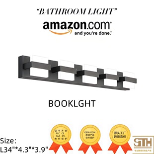 Foreign Trade Amazon Led Mirror Headlight Modern Simple European Standard Cross-Border Makeup Bathroom Bathroom Cabinet Light Manufacturer