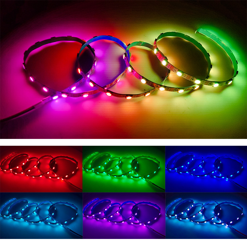 LEDカラフルライト 2.7mm3mm4mm5mm 流れるRGBライトテープ 5vフルカラーソフトライトストリップ 雰囲気照明|undefined