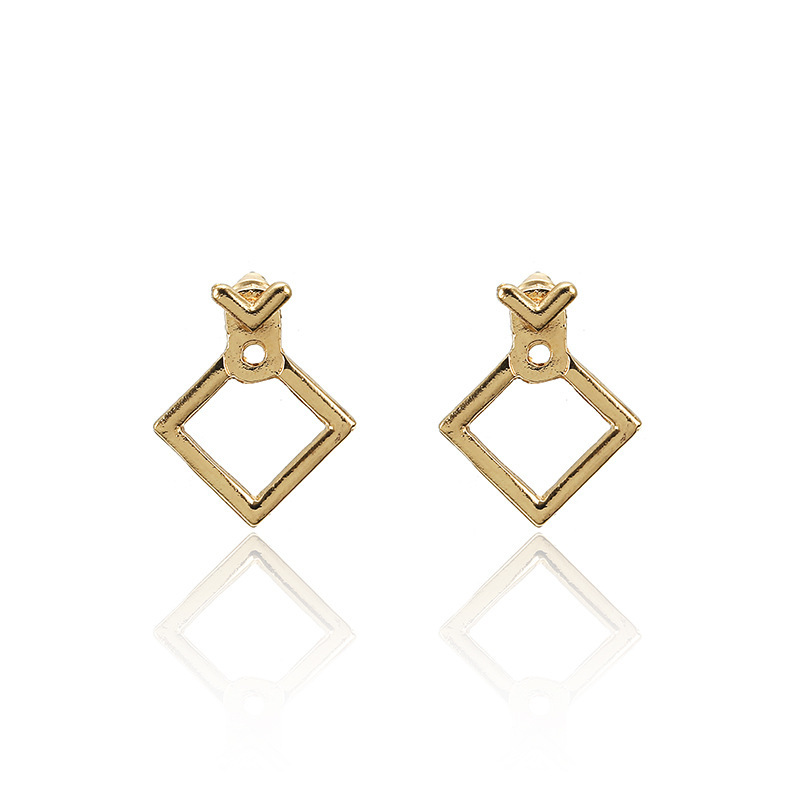 Simple Style Geometric Metal Plating Ear Studs 1 Pair