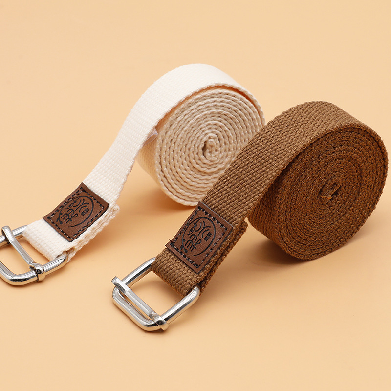 Zhuohe Yoga Stretching Belt Pure Cotton Yoga Rope Iyengar Stretching Belt Yoga Auxiliary Professional Non-Elastic Yoga Belt