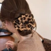 13# Dark Leopard Print Hair Tie Approximately 14cm