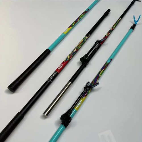 Carbon fishing net pole, ultra-light and ultra-hard fishing rod bracket, fort positioning, rear hanging telescopic fishing net, folding fishing net pocket