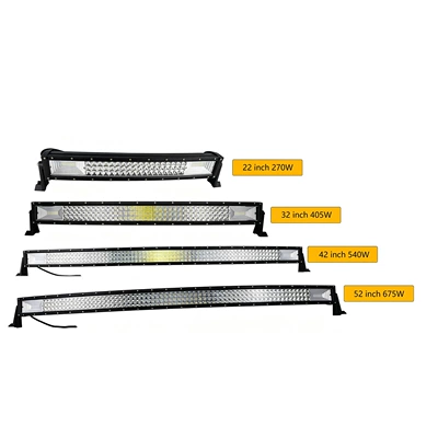 Factory direct car strip light 420W straight and curved all-aluminum LED super bright off-road vehicle spotlight