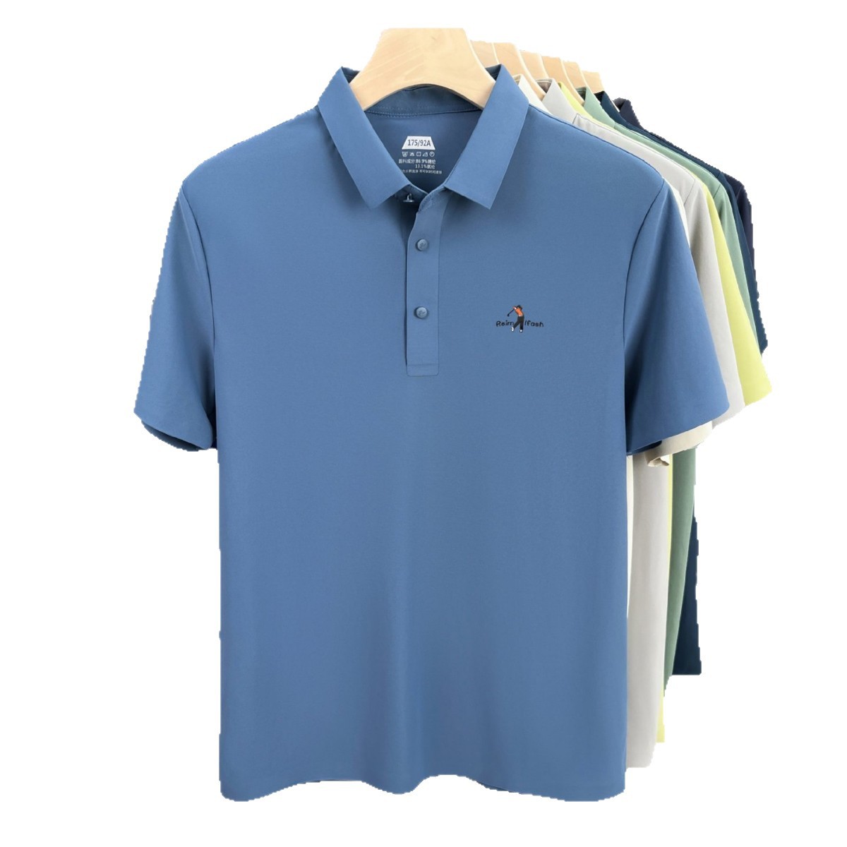 Brand High-End 2026 Summer Seamless Short-Sleeved Men's T-Shirt Anti-Uv Lapel Casual Half-Sleeved Polo Shirt
