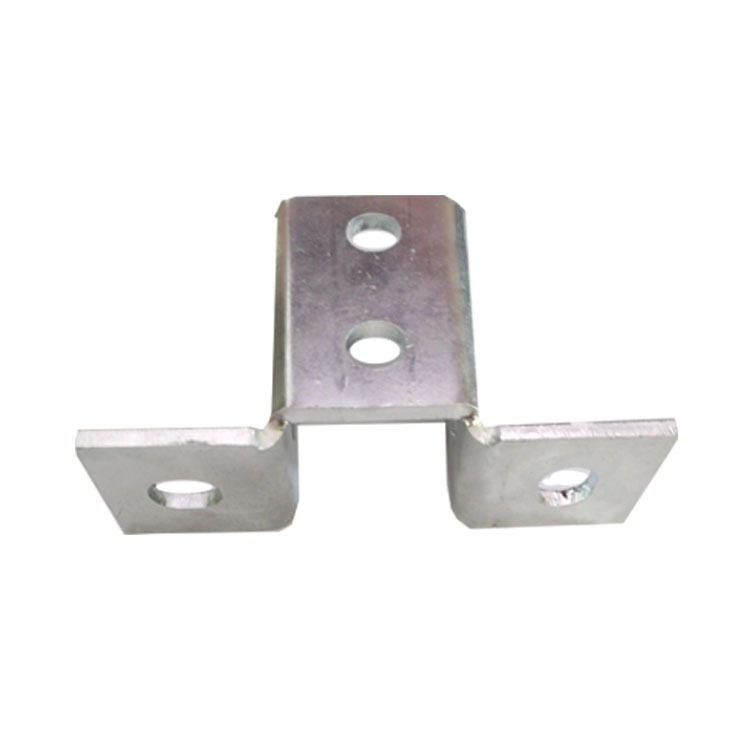 Anti-seismic bracket accessories square pipe connector welding-free base 5mm universal bracket galvanized C- shaped steel base