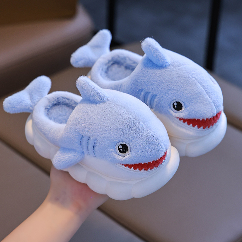 Zapatillas de algodón para niños de invierno para niños y niñas calientes y pelusa para padres e hijos con suela gruesa antideslizante zapatos de algodón para bebés