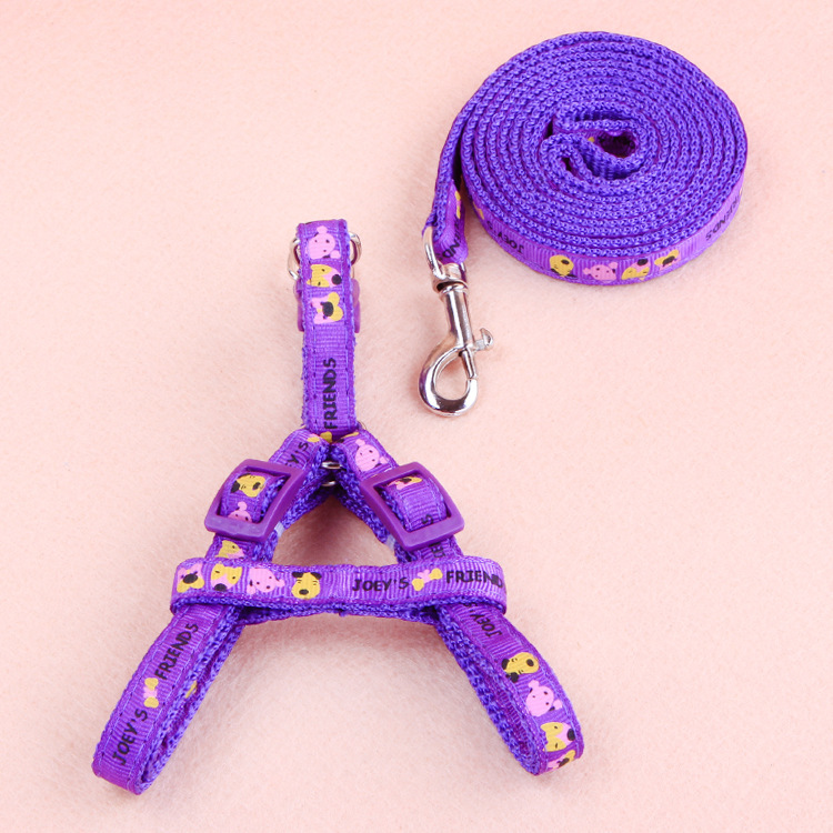 Cuerda de tracción para mascotas, correa para el pecho, pequeño y mediano Teddy Corgi, gato y perro paseando, juego de cuerda de tracción telescópica, impresión en forma de trabajo